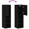 vidaXL TV-Schrankset 2 pcs Schwarz Eichen-Optik 30,5 x 30 x 102 cm