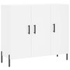vidaXL Sideboard Wei&szlig; 90x34x80 cm Holzwerkstoff