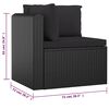 vidaXL 9-tlg. Garten-Lounge-Set mit Kissen Poly Rattan Schwarz