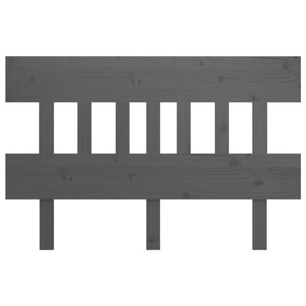 vidaXL Kopfteil Grau 153,5x3x81 cm Massivholz Kiefer
