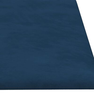 vidaXL Wandpaneele 12 Stk. Blau 60x15 cm Samt 1,08 m²