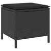 vidaXL Garten Essgruppe Schwarz Poly Rattan