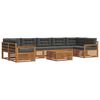 vidaXL Outdoor-Sofagarnitur mit Kissen 8 pcs Natur und Anthrazit