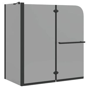 vidaXL Bi-Falt Duschumhausung Dunkel transparent 120 x 67 x 129 cm