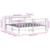 vidaXL Massivholzbett mit Regal ohne Matratze 180x200 cm Kiefer