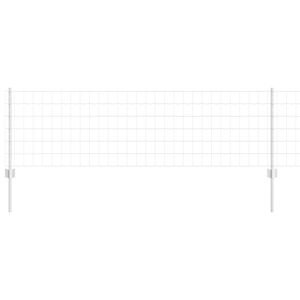 vidaXL Zaun mit Pfosten Silber