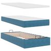 vidaXL Ottoman-Bett mit Matratze Dunkelblau 80x200 cm Samt