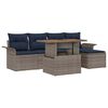 vidaXL Garten-Sofa-Set 6 Stk. Grau und Marineblau