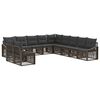 vidaXL Gartensofa-set 11 stk. 11-Sitzer Grau Poly-Rattan