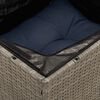 vidaXL 10-tlg. Garten-Sofagarnitur mit Kissen Grau Poly Rattan