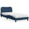 vidaXL Bett mit Matratze "Hvar" Blau 80x200 cm Stoff