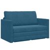 vidaXL Schlafsofa 110cm Blau Samt