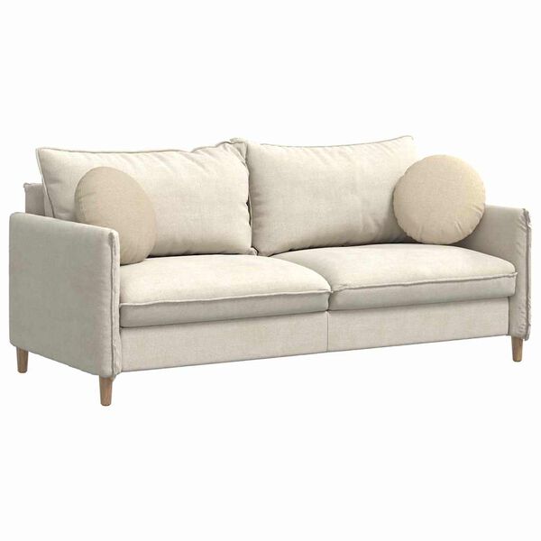 vidaXL Sitzkissen 2 pcs Creme &Oslash;40 x 13 cm Stoff