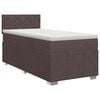 vidaXL Boxspringbett mit Matratze Dunkelbraun 90 x 200 cm Stoff