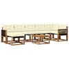 vidaXL Outdoor-Sofagarnitur 8 stk. Natur und Creme