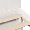vidaXL Massivholzbett mit Regal ohne Matratze Weiß 135x190 cm Kiefer