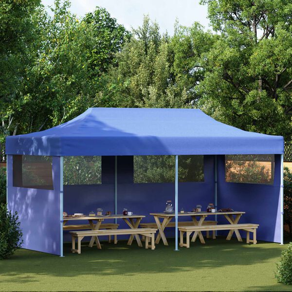 vidaXL Party-Zelt Blau 291 x 580 x 315 cm Oxford-Stoff