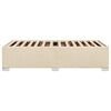 vidaXL Bettgestell ohne Matratze Creme 90x200 cm Stoff