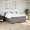 vidaXL Boxspringbett mit Matratze Taupe 180x200 cm Stoff