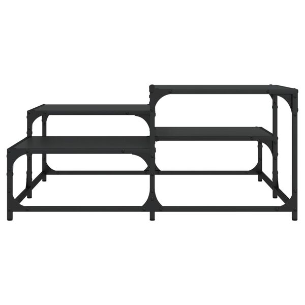 vidaXL Couchtisch Schwarz 87,5x87,5x40 cm Holzwerkstoff