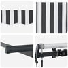 vidaXL Einziehbare Markise Anthrazit und Wei&szlig; 400 x 200 cm