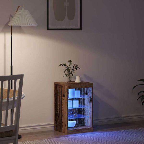 vidaXL LED-Sideboard Altholz 41 x 37 x 67 cm Holzwerkstoff