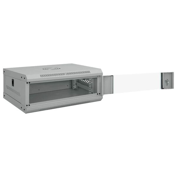 vidaXL Netzwerkschrank mit Speicher Grau 53 x 45 x 21 cm Stahl