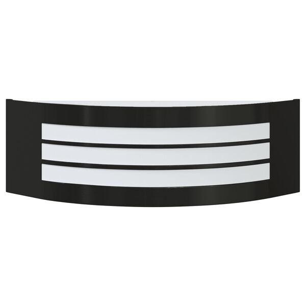 vidaXL Außenwandlampen 2 pcs Schwarz 32 x 10 x 10 cm Edelstahl