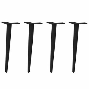 vidaXL Couchtischbeine Konische Form 4 Stk. Schwarz 30-31 cm Stahl