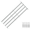 vidaXL Sicherheitsgitter f&uuml;r Fenster mit 4 Querstangen 3 pcs