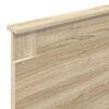vidaXL Bettrahmen Sonoma Eiche und Silber 75 x 190 cm Holzwerkstoff