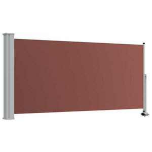 vidaXL Ausziehbare Seitenmarkise 120x300 cm Braun