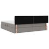 vidaXL Bett mit Stauraum und LED mit Matratze Taupe 200 x 200 cm Stoff