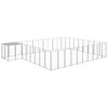 vidaXL Hundezwinger Silbern 25,41 m&sup2; Stahl