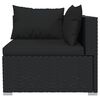 vidaXL 12-tlg. Garten-Lounge-Set mit Kissen Poly Rattan Schwarz