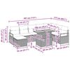 vidaXL Garten-Sofa-Set mit Kissen 9 pcs Schwarz und Braun