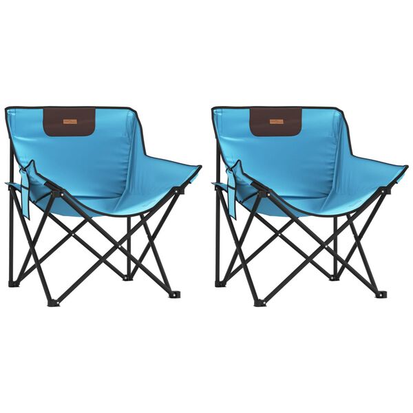 vidaXL Campingstühle 2 Stk. mit Tasche Klappbar Hellblau