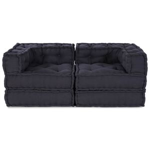 vidaXL Modulare Sofagarnitur 2 pcs Anthrazit 140 x 70 x 56 cm Stoff