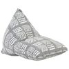 vidaXL Beanbag Grau Stoff Patchwork