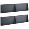 vidaXL St&uuml;tzmauer 4 stk. 80 x 12 x 40 cm Stahl Anthrazit