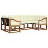 vidaXL Outdoor-Sofagarnitur 6 Stk. Natur und Creme