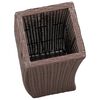 vidaXL Garten-Hochbeete 3-tlg. Poly Rattan Braun