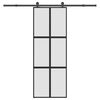 vidaXL Schiebet&uuml;r mit Beschlag 76x205 cm Hartglas & Aluminium