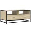 vidaXL Couchtisch Sonoma-Eiche 100x50x45 cm Holzwerkstoff und Metall