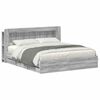vidaXL Bettgestell mit Stauraum Grau Sonoma 200 x 200 cm Holzwerkstoff