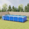 vidaXL Pool-Bodentuch Hellgrau 999x500 cm Polyester Geotextil