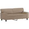 vidaXL 2-Sitzer-Sofa mit Zierkissen Cappuccino-Braun 140 cm Kunstleder