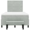 vidaXL Boxspringbett mit Matratze Hellgrau 120 x 200 cm Samt
