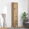 vidaXL Highboard Artisan-Eiche 34,5 x 34 x 180 cm Holzwerkstoff