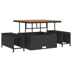 vidaXL Gartensofa-set mit Kissen 8 pcs Schwarz